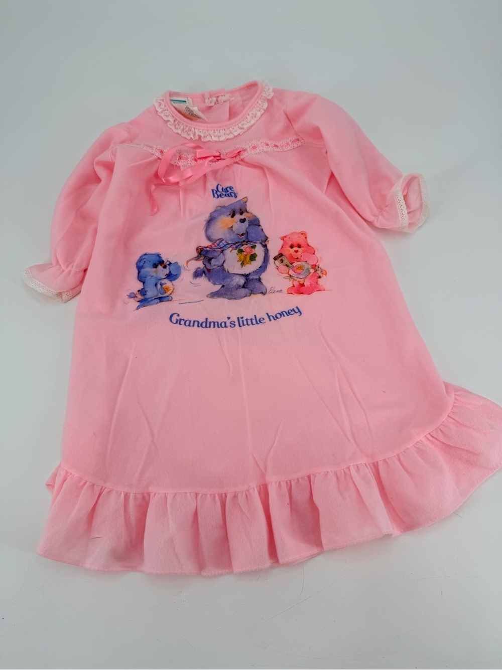 Vintage 80s Care Bears Grandma’s Little Honey Nightgown Pajamas 18 months